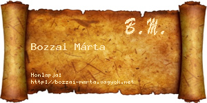 Bozzai Márta névjegykártya